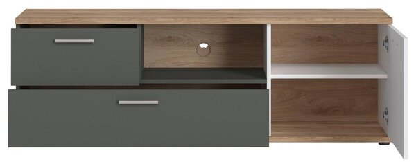 Modern Living Tv-element Twenty, Bela, Barva Hrasta, Barva Grafita