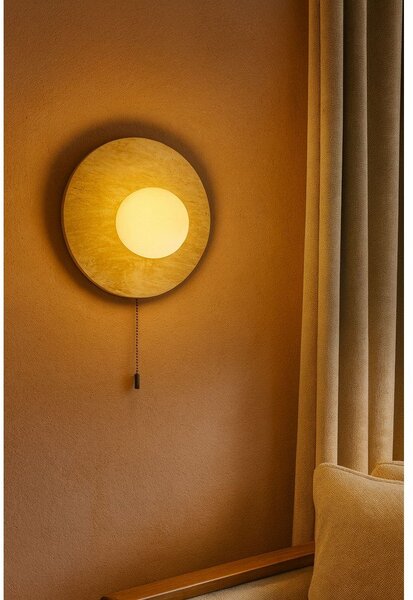 Bež lončena stenska svetilka ø 12 cm Hilde – Opviq lights