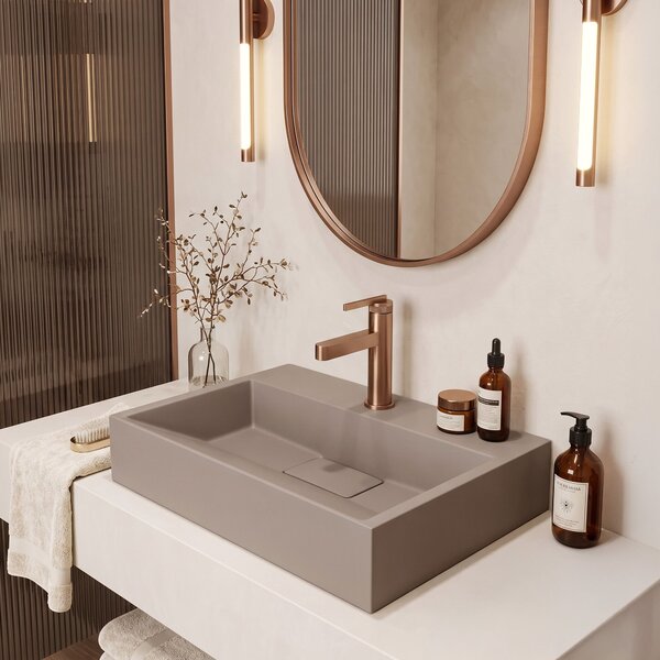 Konglomeratni umivalnik Rea GOYA 50CM Taupe