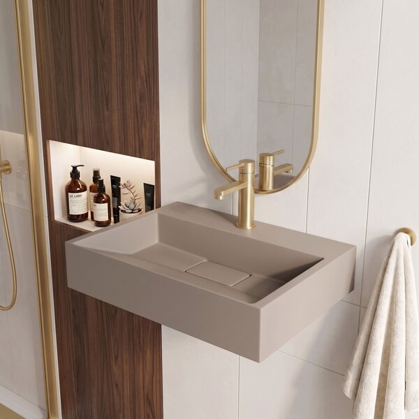 Konglomeratni umivalnik Rea GOYA 50CM Taupe