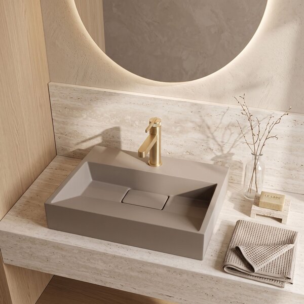 Konglomeratni umivalnik Rea GOYA 50CM Taupe