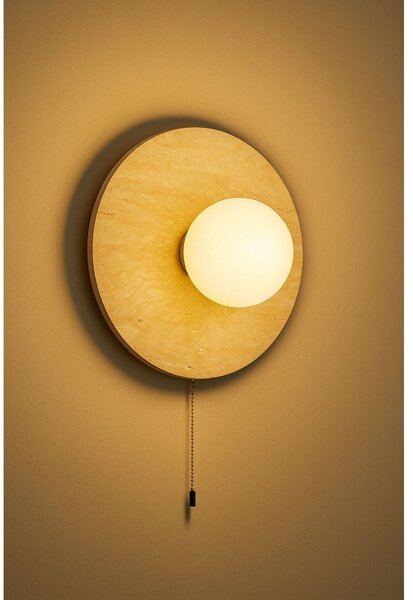Bež lončena stenska svetilka ø 12 cm Hilde – Opviq lights