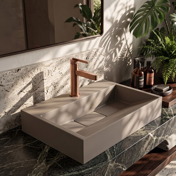 Konglomeratni umivalnik Rea GOYA 50CM Taupe