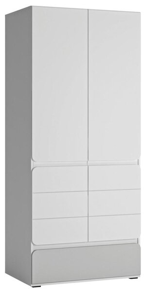 Premium Living Omara S Klasičnimi Vrati Flexi, Bela, Siva Visok Sijaj