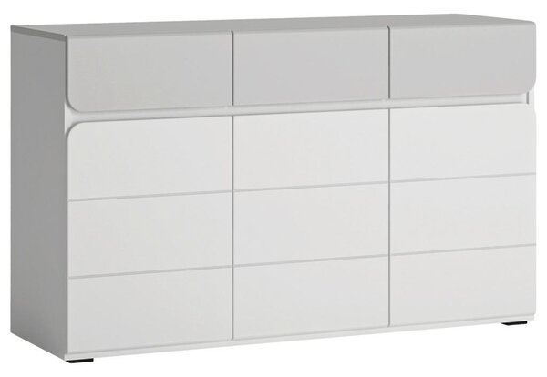 Premium Living Komoda Flexi, Bela, Siva Visok Sijaj