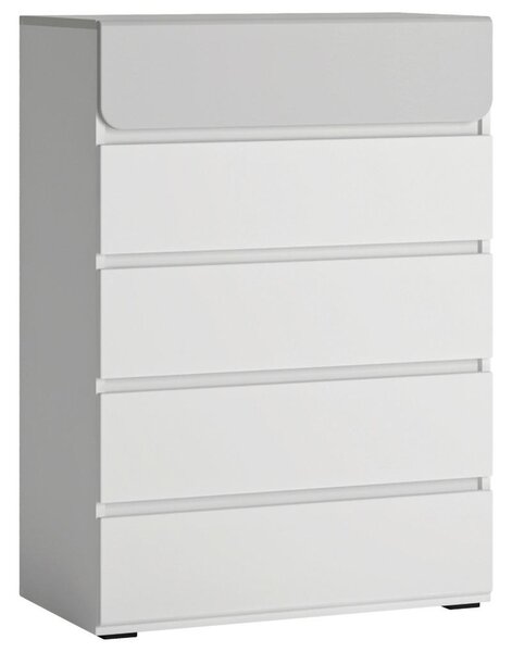 Premium Living Komoda Flexi, Bela, Siva Visok Sijaj
