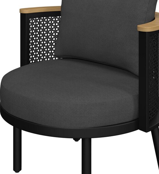 Bessagi Garden Jedilna Lounge Garnitura Lissa, Temno Siva, 5-Delno