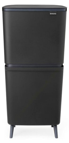 Temno siv plastičen koš za smeti 25+10+10 l za ločevanje odpadkov SortUp Recycle Hi – Brabantia