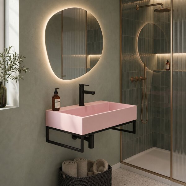 GOYA PINK konglomeratni umivalnik 50CM + stojalo