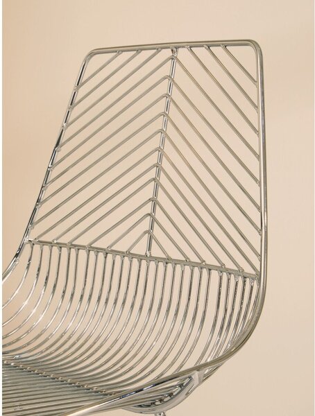 Kovinski jedilni stol v srebrni barvi District – Premier Housewares