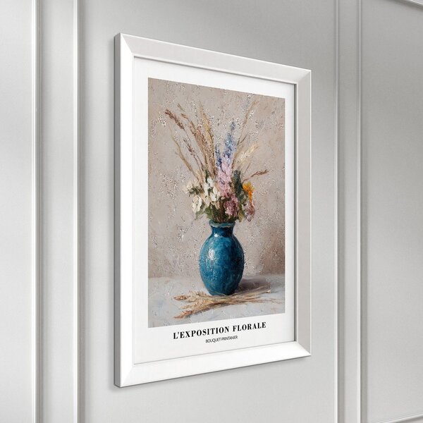 Tiskana slika z okvirjem 56x75 cm Blue Vase – Styler