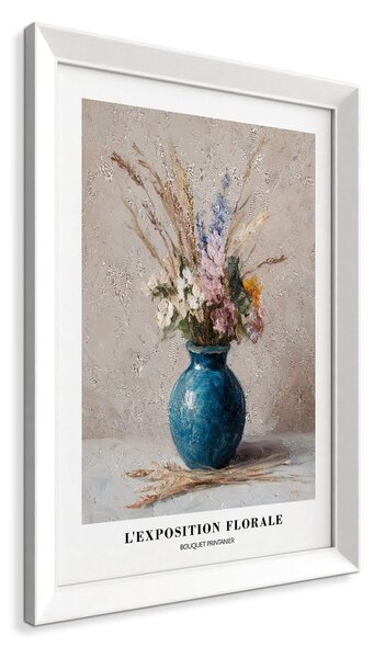 Tiskana slika z okvirjem 56x75 cm Blue Vase – Styler