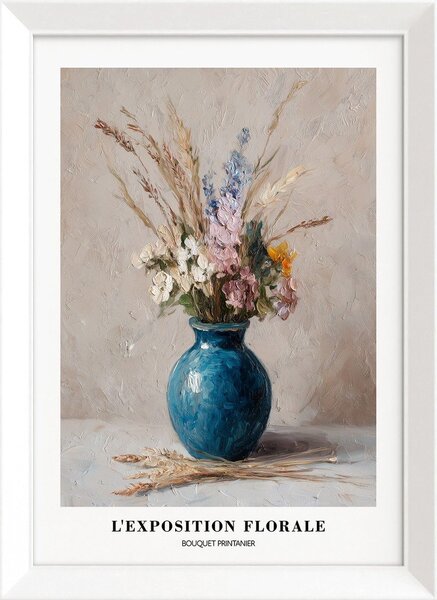Tiskana slika z okvirjem 56x75 cm Blue Vase – Styler