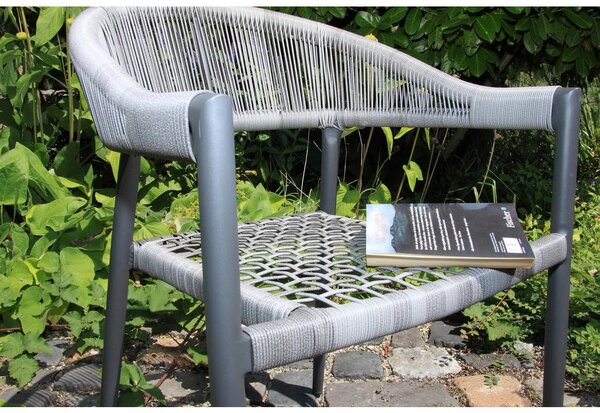 Gardenson Set Vrtnih Stolov Brooklyn, Temno Siva, 4 Kos