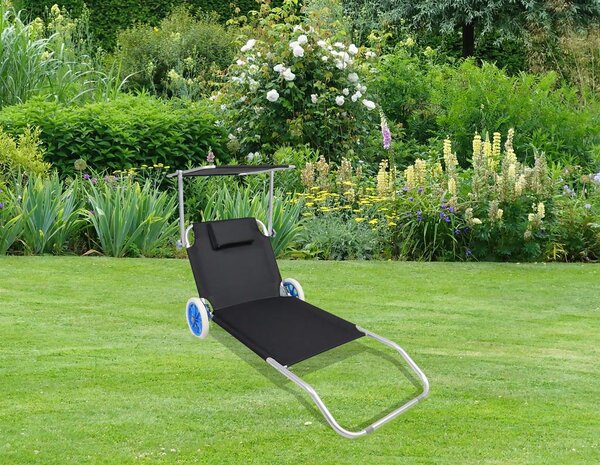 Gardenson Vrtni Ležalnik Bindox, Črna