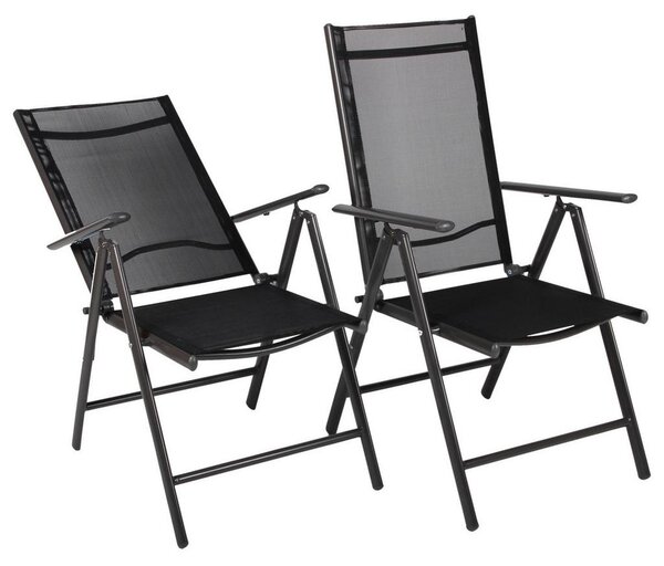 Gardenson Set Zložljivih Vrtnih Stolov Rona, Antracit, 2 Kos