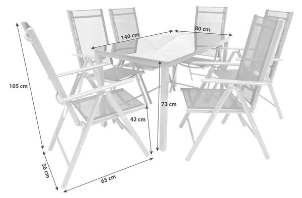 Gardenson Vrtni Set Kalia, Črna, 7-Delno