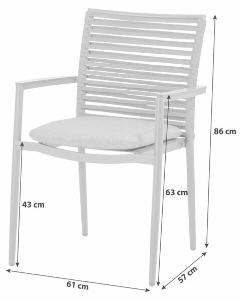 Acamp Set Vrtnih Stolov New Jersey, 6 Kos, Aluminij, Antracit
