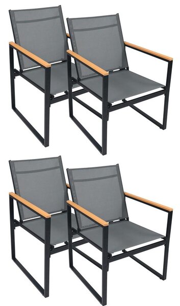 Gardenson Set Vrtnih Stolov Volasi, Antracit, 4 Kos