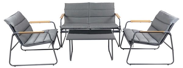 Gardenson Lounge Garnitura Lexia, Siva, Vklj. Podloge, 4-Delno
