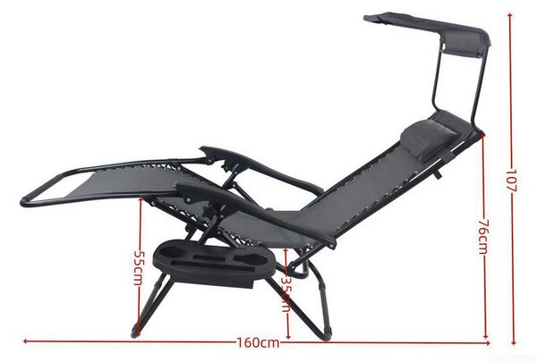 Gardenson Vrtni Ležalnik Maltosa Xl, Rdeča