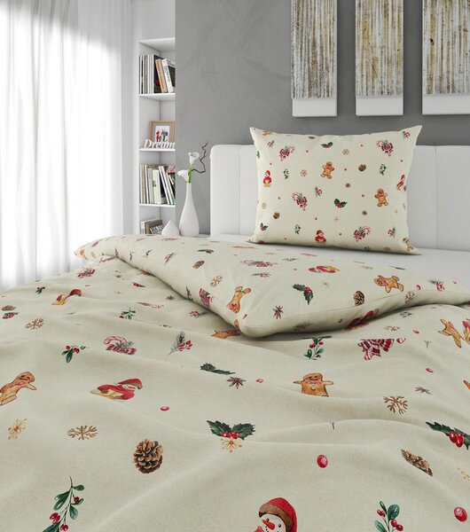 POSTELJNINA GINGERMAN 140/200 cm flanela večbarvno
