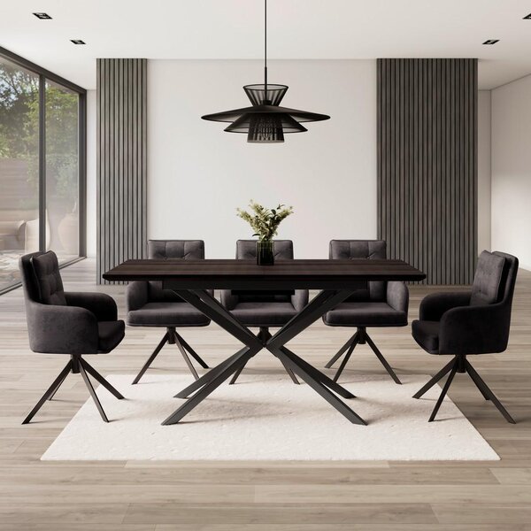 Bessagi Home Raztegljiva Jedilna Miza Aki, Barve Oreha, 140-180x80