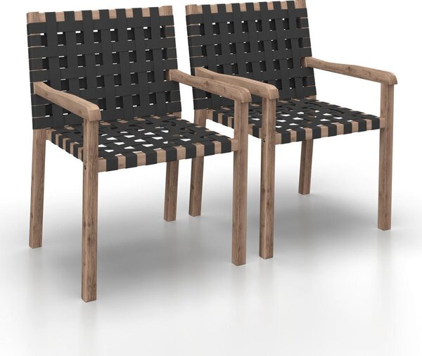 Bessagi Garden Set Vrtnih Stolov Lauria, 2 Kos, Črna