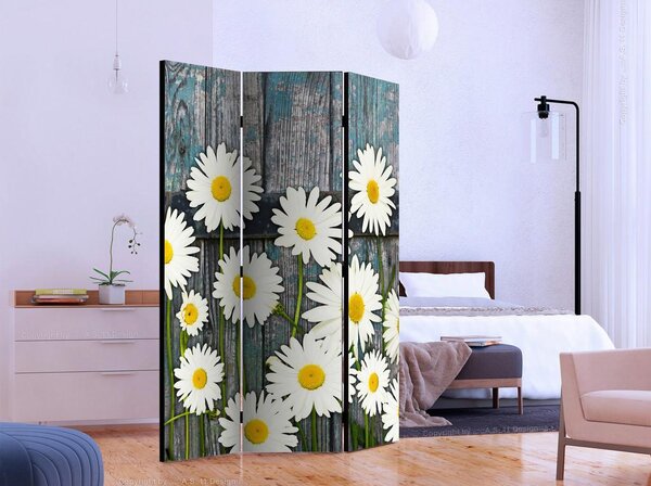 Artgeist Paravan Daisies, Dvostranski, 3-Delni