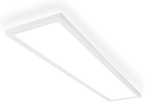 Briloner LED stropna svetilka Tava A, 98x20 cm, plastika, bela, Bela, Dnevna soba / jedilnica, Plastika, Sodobni