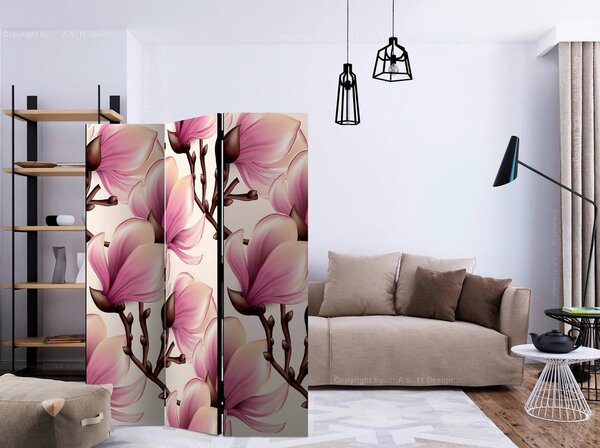 Artgeist Paravan Blooming Magnolias, Dvostranski, 3-Delni