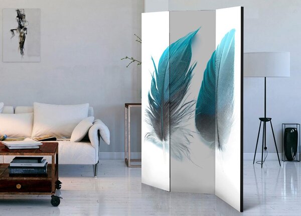 Artgeist Paravan Blue Feathers, Dvostranski, 3-Delni