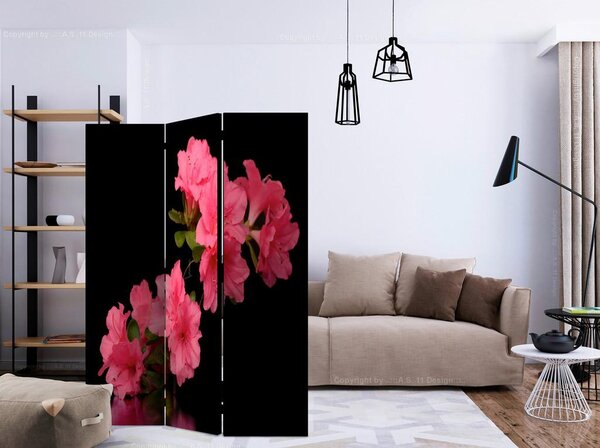 Artgeist Paravan Azalea In Black, 3-Delni, Dvostranski