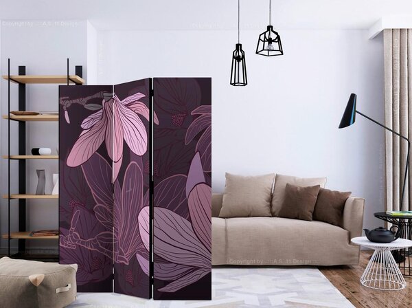 Artgeist Paravan Dreamy Flowers, Dvostranski, 3-Delni