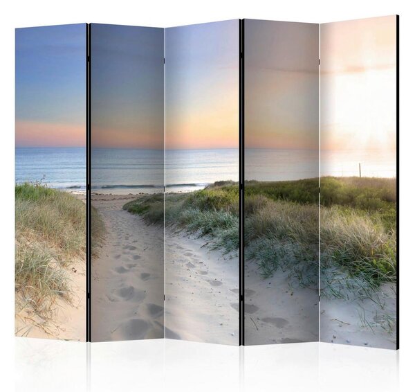 Artgeist Paravan Morning Walk On The Beach I, 5-Delni, Enostranski