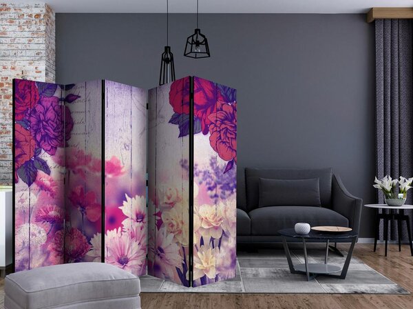 Artgeist Paravan Flowers Memories I, 5-Delni, Dvostranski