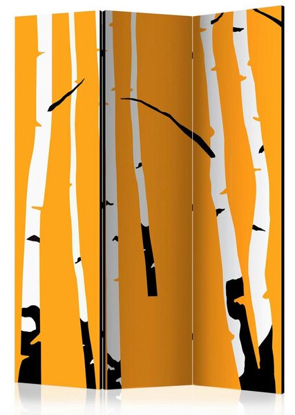 Artgeist Paravan Birches On The Orange, 3-Delni, Dvostranski