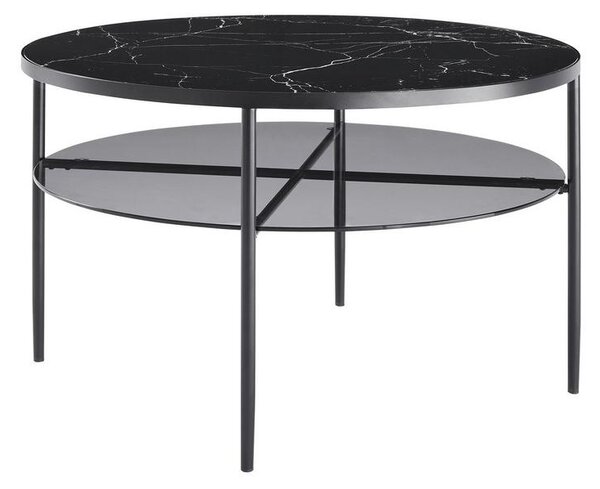 Livetastic Klubska Miza Marble, Črna
