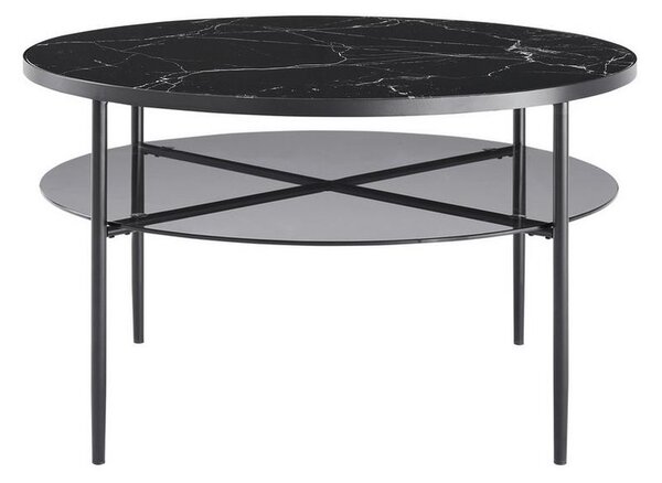 Livetastic Klubska Miza Marble, Črna