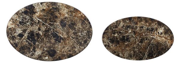 Livetastic Set Klubskih Mizic Marble, Rjava, 2-Delni