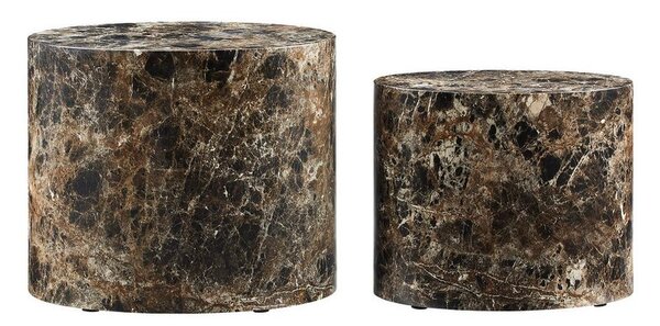 Livetastic Set Klubskih Mizic Marble, Rjava, 2-Delni