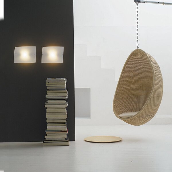 Foscarini Folio piccola stenska svetilka, bela, zatemnjen, Bela, Dnevna soba / jedilnica, Steklo, Dizajn