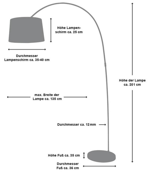 P & B Svetilka V Obliki Loka Bogen S