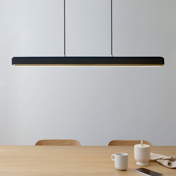 UMAGE LED viseča svetilka Hazel Branch, črna/medenina, 100 cm, zatemnjen, Črna, Dnevna soba / jedilnica, Kovina, Sodobni