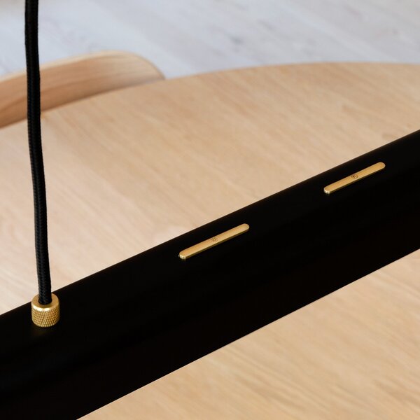 UMAGE LED viseča svetilka Hazel Branch, črna/medenina, 100 cm, zatemnjen, Črna, Dnevna soba / jedilnica, Kovina, Sodobni