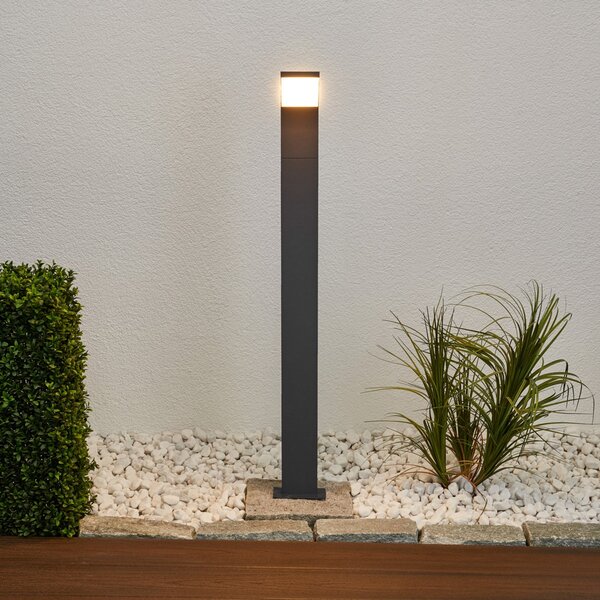 Lucande Timm LED projektorska svetilka, 100 cm, antracitna, kovinska, IP54, Črna, Aluminij, Sodobni