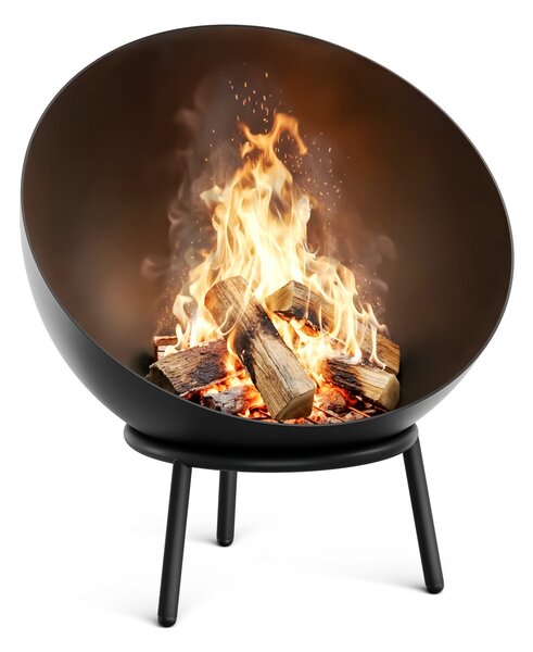 Klarstein Fireball nizka ognjiščna skleda | odporna na korozijo | stabilna | robustna | 66 cm | črna