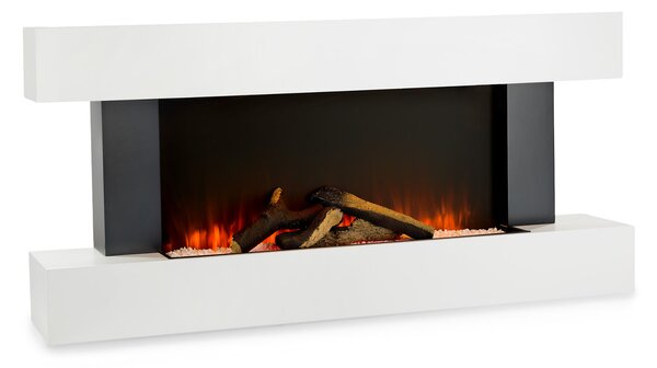 Klarstein Studio Light & Fire 1, električni kamin, 1000/2000 W, MDF, daljinski upravljalnik, bela