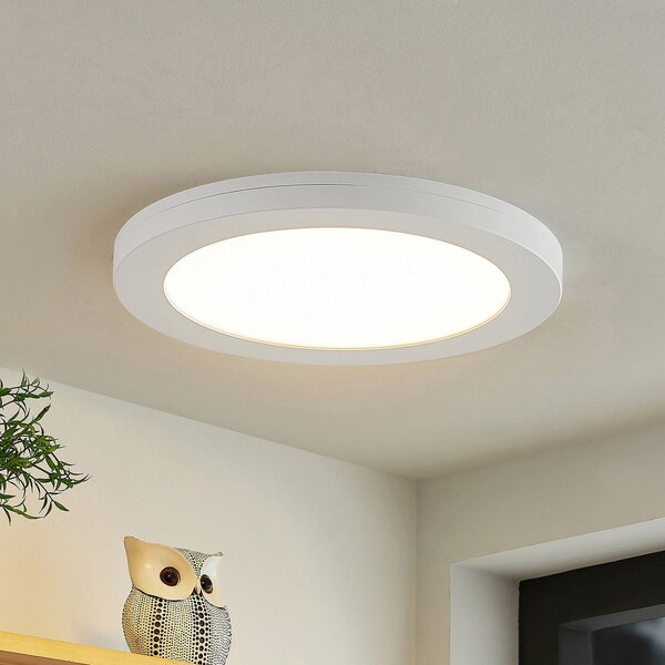 PRIOS Prios LED stropna svetilka Aureka, komplet 3 kosov, senzor, Ø 23 cm, bela, Bela, Dnevna soba / jedilnica, Aluminij, Sodobni, Okrogli neposredni strop