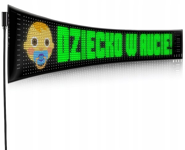 Fleksibilni LED RGB zaslon oglasna tabla USB 59cm aplikacija